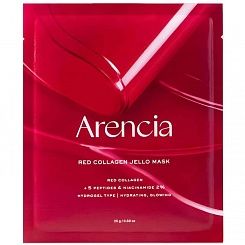 Гидрогелевая маска для лица Arencia Red Collagen с коллагеном, пептидами и ниацинамидом, 25 г