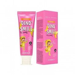 Детская гелевая зубная паста Consly  DINO\'s SMILE c ксилитом и вкусом банана (60 гр)