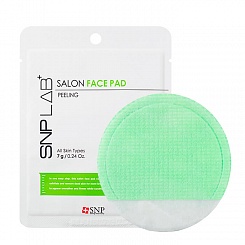 Специальный мягкий спонж для очищения и пилинга кожи лица  SNP Lab+ Salon Face Pad Peeling 