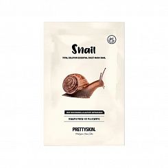 Тканевая маска с муцином улитки PrettySkin Total Solution Essential Sheet 23 гр