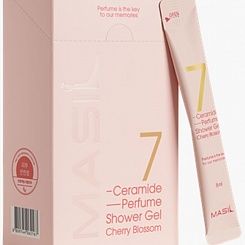Гель для душа липидный с ароматом цветущей вишни Masil 7 ceramide shower gel cherry blossom 8,0 мл
