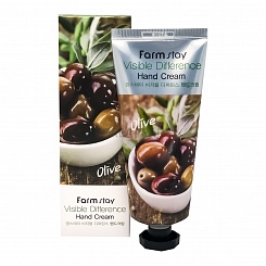 Питательный крем для рук FarmStay с экстрактом оливы Visible Difference Hand Cream Olive