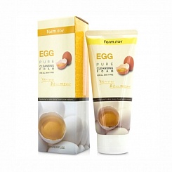 Очищающая пенка FarmStay для сужения пор с яичным экстрактом Egg Pure Cleansing Foam