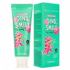 Гелевая зубная паста c ксилитом и вкусом жвачки Consly Dino\'s Smile Kids Gel Toothpaste Bubble Gum