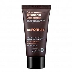 Чёрная укрепляющая маска для волос с тонирующим эффектом Dr.Forhair Folligen Black Treatment 50 мл
