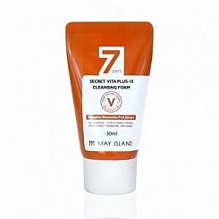 Пенка для умывания с витаминами MAY ISLAND 7 Days Secret Vita Plus-10 Cleansing Foam(30 мл)