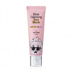 Крем чувствительной кожи от лучей UVA и UVB VILLAGE 11 FACTORY Pink Calming Sun Block SPF50+ PA++++