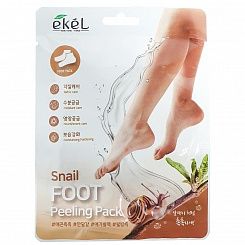 Пилинг носочки для удаления огрубевшей кожи ног с муцином улитки Ekel Snail Foot Peeling Pack, 20 гр