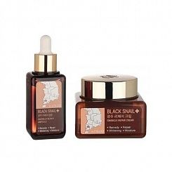 Набор уходовый для лица с муцином улитки DR.CELLIO Korea City cream+serum set