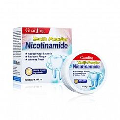 Антибактериальный зубной порошок с ниацинамидом GuanJing Nicotinamide Tooth Powder, 50г