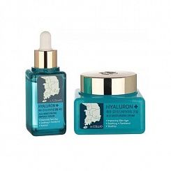 Набор уходовый для лица с гиалуроновой кислотой DR.CELLIO Korea City cream+serum set