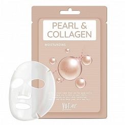 Тканевая маска для лица с экстрактом жемчуга и коллагена YU.R Me Pearl & Collagen Sheet Mask