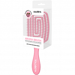 Расческа для сухих и влажных волос "Клубника" Solomeya Wet Detangler Brush Paddle Strawberry