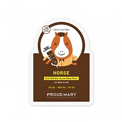 Антивозрастная тканевая маска для лица с лошадиным жиром Proud Mary Horse Animal Mask Pack