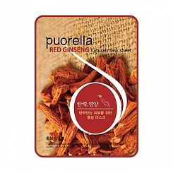 Puorella Антивозрастная восстанавливающая тканевая маска с экстрактом красного женьшеня Red Ginseng 