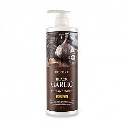 Интесивный шампунь на основе черного чеснока Deoprose Shampoo Black Garlic Intensive Energy 1000 мл