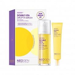 Набор для осветления кожи (серум+маска-плёнка Neogen Double Vita Drop In Serum SkinBrightKit 50+40мл
