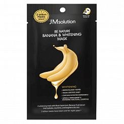 Тканевая маска с отбеливающим эффектом JM Solution Be Nature Banana & Whitening Mask