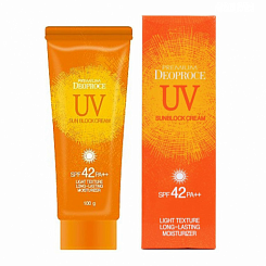 Солнцезащитный крем для кожи лица и тела Deoproce Premium UV Sun Block Cream SPF 42+ PA++