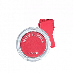 Мягкие румяна с сияющим финишем в ярком розовом оттенке The Saem Jelly Blusher PK02 Scarlet Pink