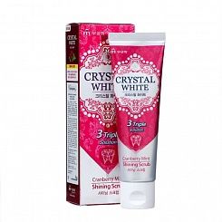 Отбеливающая зубная паста Mukunghwa Crystal White тройной комплекс с ароматом клюквы и мяты 110 г