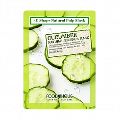 Тканевая маска с натуральным экстрактом огурца FoodaHolic Cucumber Natural Essence 3D Mask, 23 гр