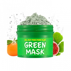 Маска для лица с глиной для сужения пор Scinic All Day Fine Pore Clay Green Mask (100мл)