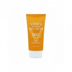 Осветляющий солнцезащитный крем 3W Clinic Natural Vita Moist Sun Cream SPF50+ PA+++