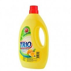 Универсальное средство для мытья посуды и овощей с ароматом свежего лимона Trio Lemon 1л