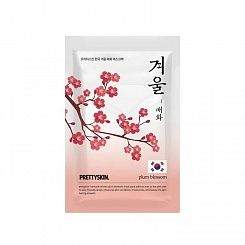 Осветляющая тканевая маска для лица "зимний цвет сливы"  PrettySkin Mask Pack Hankook Winter 25 мл